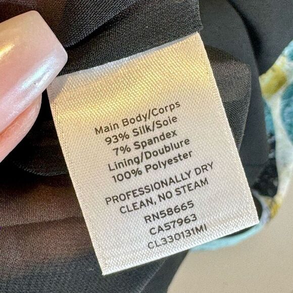 NWT Classiques Entier Floral Print Silk Blend Sleeveless Shift Dress Women's 4 - Picture 4 of 9